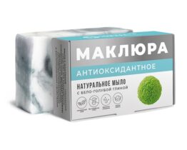 Натуральное мыло с бело-голубой глиной «Крымский лекарь • Маклюра» - Антиоксидантное